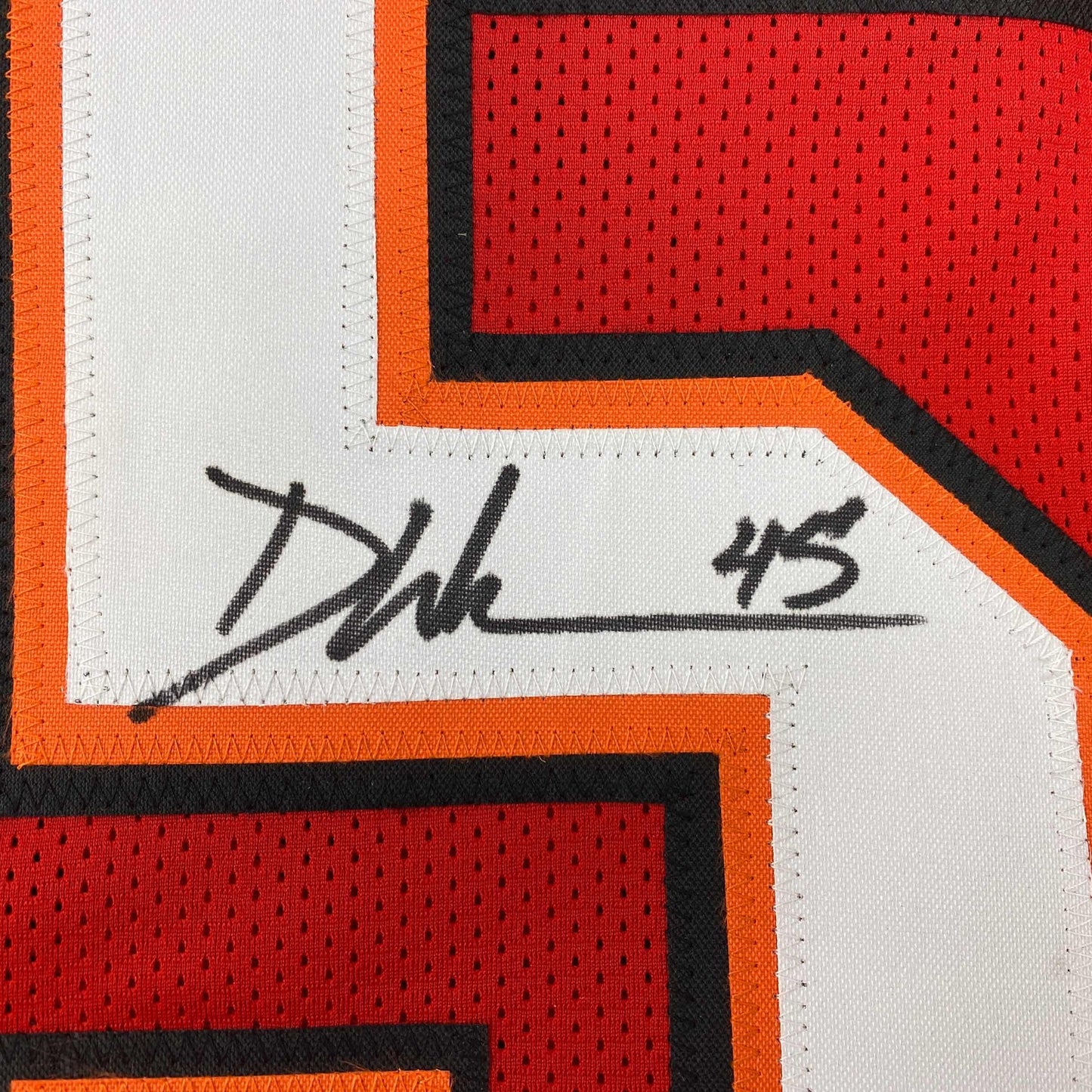 Autographed/Signed Devin White Tampa Bay Red Football Jersey Beckett BAS COA