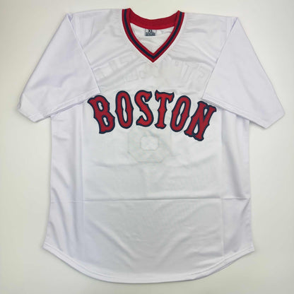 Autographed/Signed Rico Petrocelli HOF 1999 Boston White Baseball Jersey JSA COA