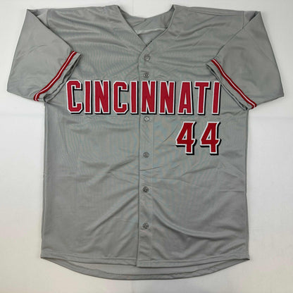 Autographed/Signed Elly De La Cruz Cincinnati Grey Baseball Jersey Beckett BAS COA