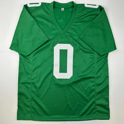 Autographed/Signed D'Andre Swift Philadelphia Kelly Green Football Jersey JSA COA