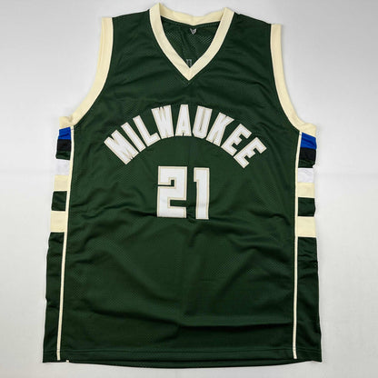 Autographed/Signed Jrue Holiday Milwaukee Green Basketball Jersey Beckett BAS COA