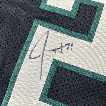 Autographed/Signed Jrue Holiday Milwaukee Black Basketball Jersey Beckett BAS COA