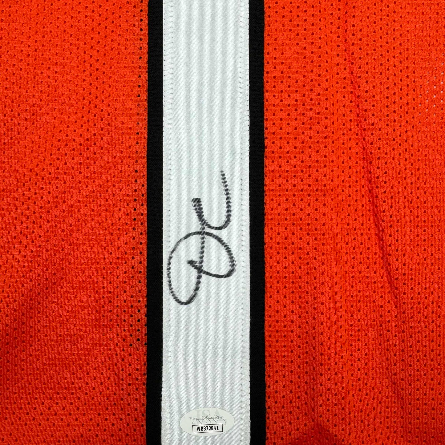 Autographed/Signed Ja'Marr Chase Cincinnati Orange Football Jersey JSA COA