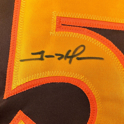 Autographed/Signed Trevor Hoffman San Diego Retro Brown Baseball Jersey Beckett BAS COA