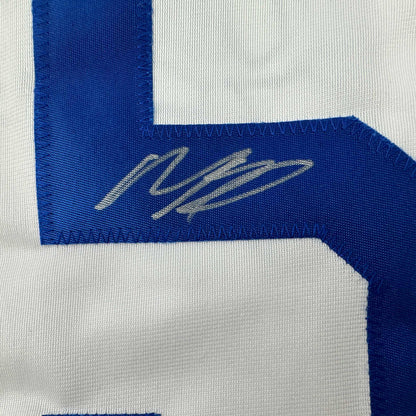 Autographed/Signed Mookie Betts Los Angeles LA White Baseball Jersey JSA COA