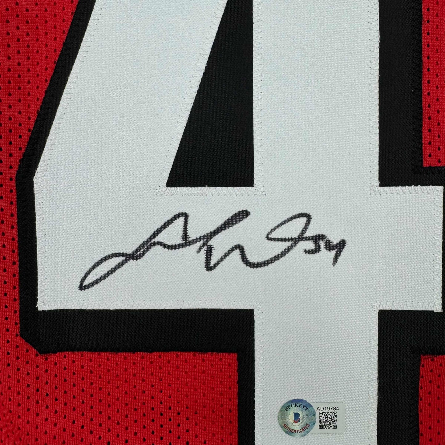 Autographed/Signed Fred Warner San Francisco Red Alternate Football Jersey Beckett BAS COA