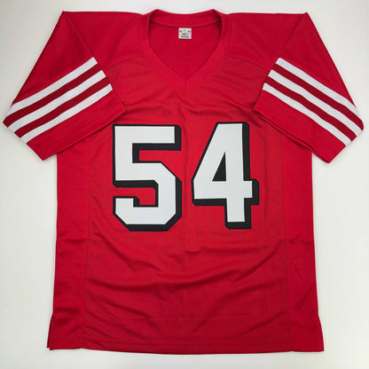 Autographed/Signed Fred Warner San Francisco Red Alternate Football Jersey Beckett BAS COA