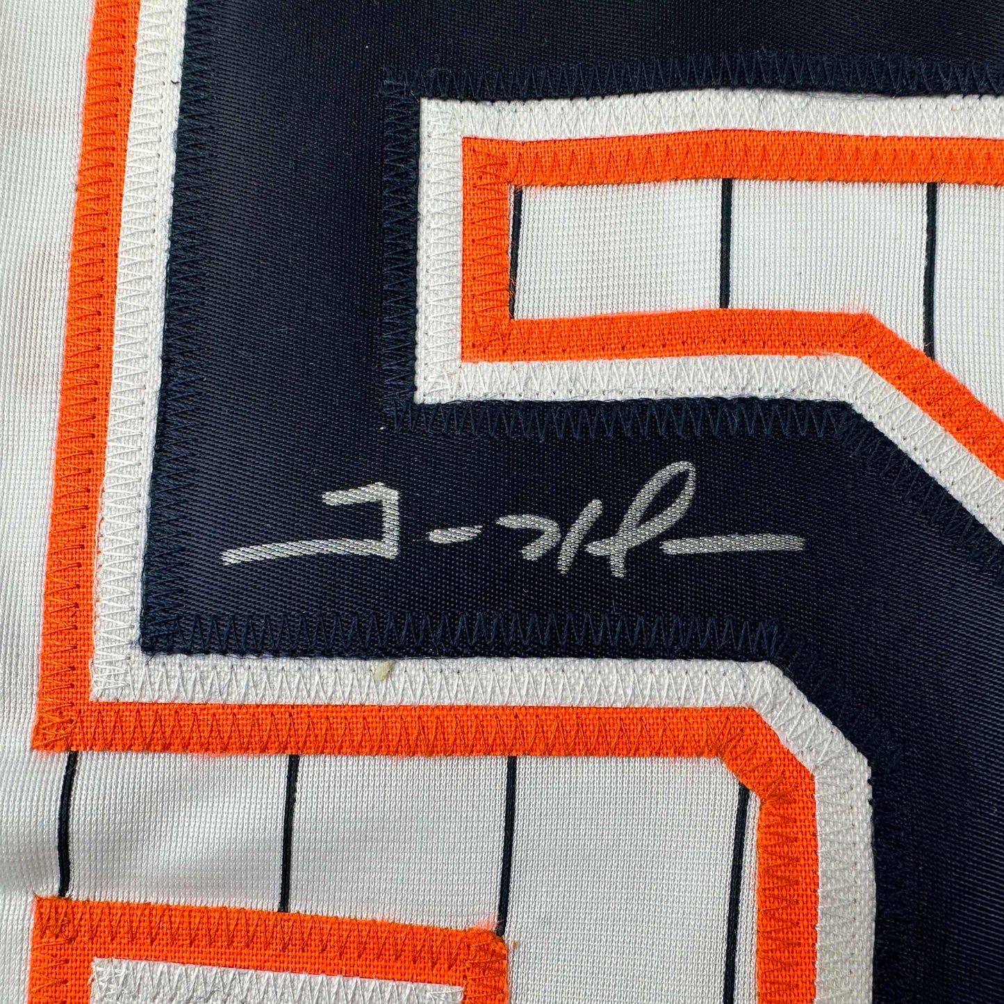 Autographed/Signed Trevor Hoffman San Diego Pinstripe Baseball Jersey Beckett BAS COA