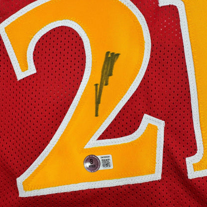 Autographed/Signed Dominique Wilkins Atlanta Red Basketball Jersey Beckett BAS COA