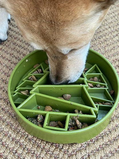 Pine Tree Christmas eBowl Deep Slow Feeder Dog Bowl for Enrichment | USA Made