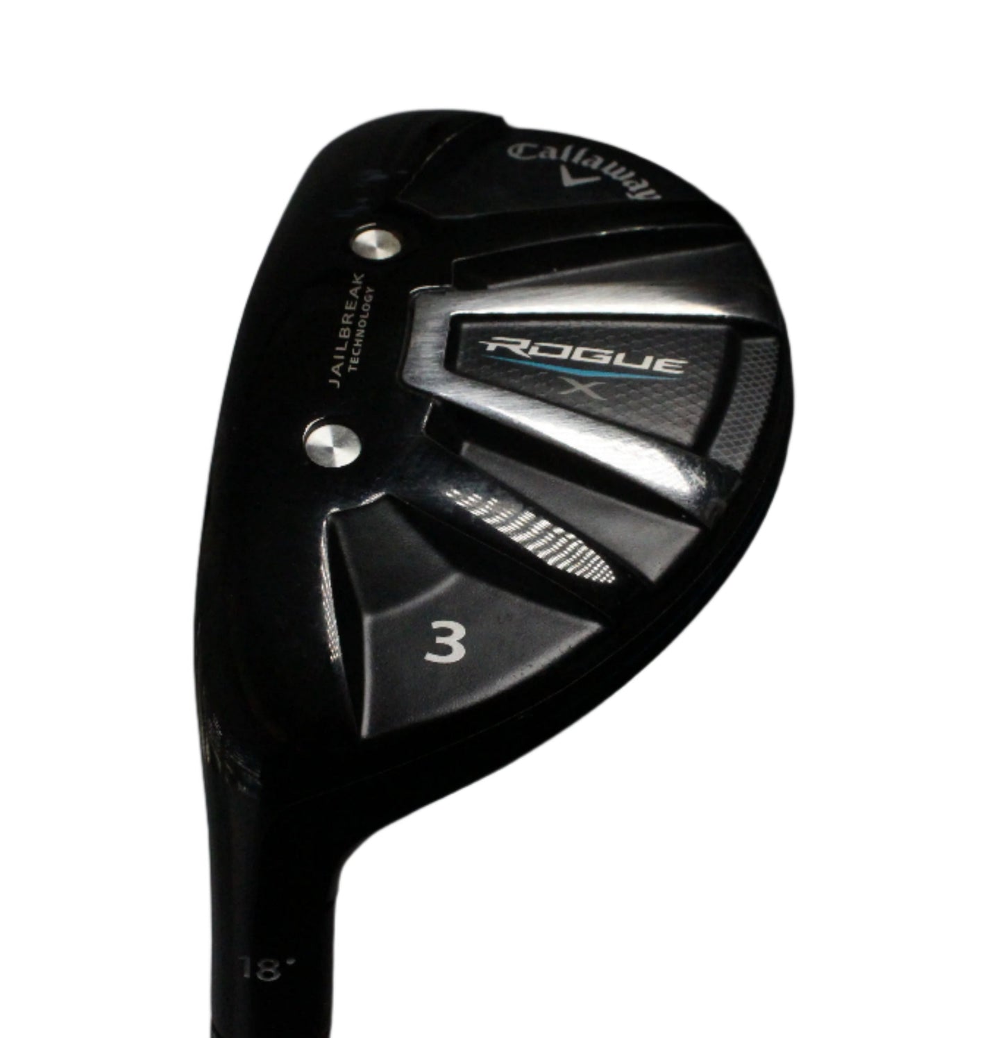 Pre-Owned Callaway Rogue X:  3 Hybrid (18.0) (Left Handed) W/ Aldila 60 R (Regular) (41 Inch) Shaft (Above Average)