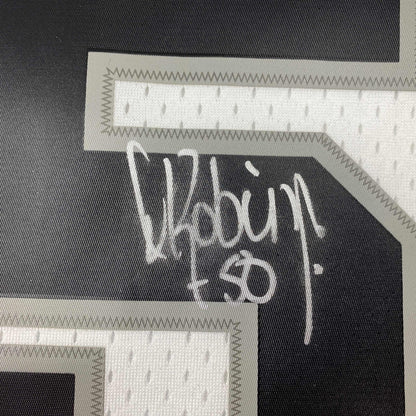 Autographed/Signed David Robinson San Antonio Spurs White Mitchell & Ness HWC Basketball Jersey Beckett BAS COA