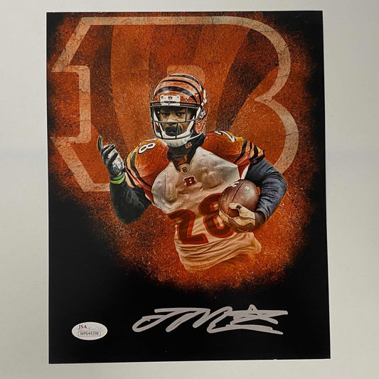Autographed/Signed Joe Mixon Cincinnati Bengals 8x10 Football Photo JSA COA