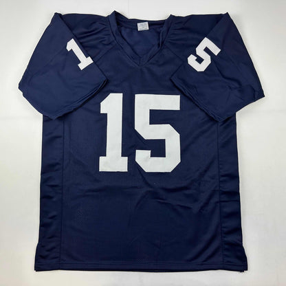 Autographed/Signed Drew Allar Penn State Blue College Football Jersey JSA COA