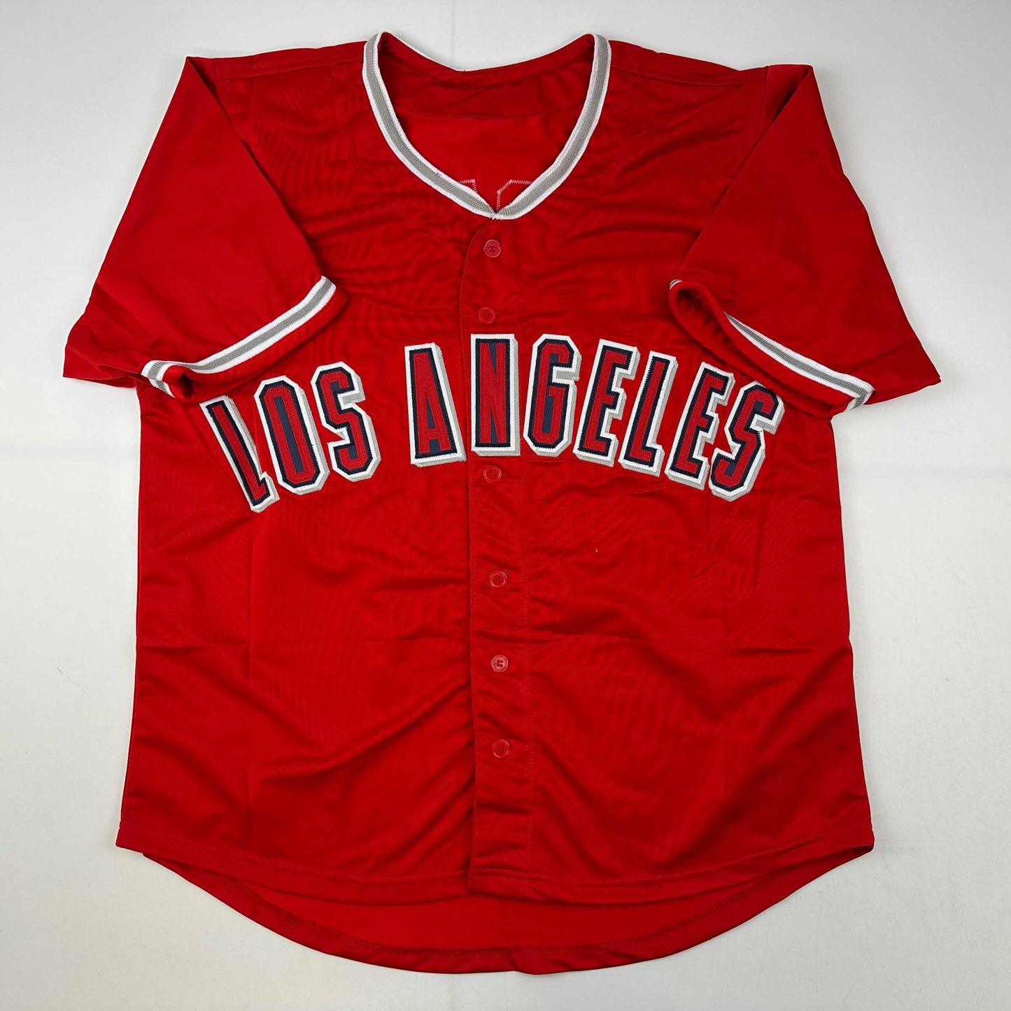 Autographed/Signed Vladimir Vlad Guerrero Los Angeles LA Anaheim Red Baseball Jersey Beckett BAS COA