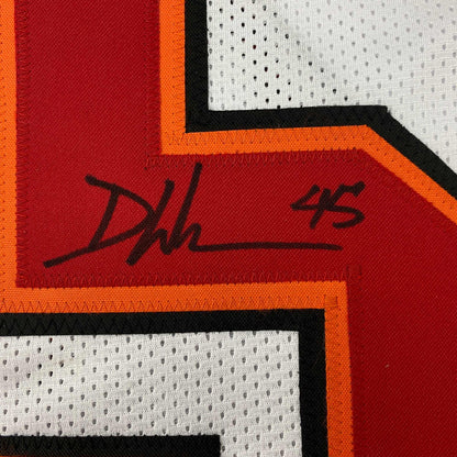 Autographed/Signed Devin White Tampa Bay White Football Jersey Beckett BAS COA