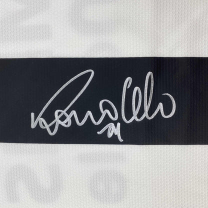 Autographed/Signed Ronaldo Nazario Real Madrid White Soccer Jersey Beckett BAS COA