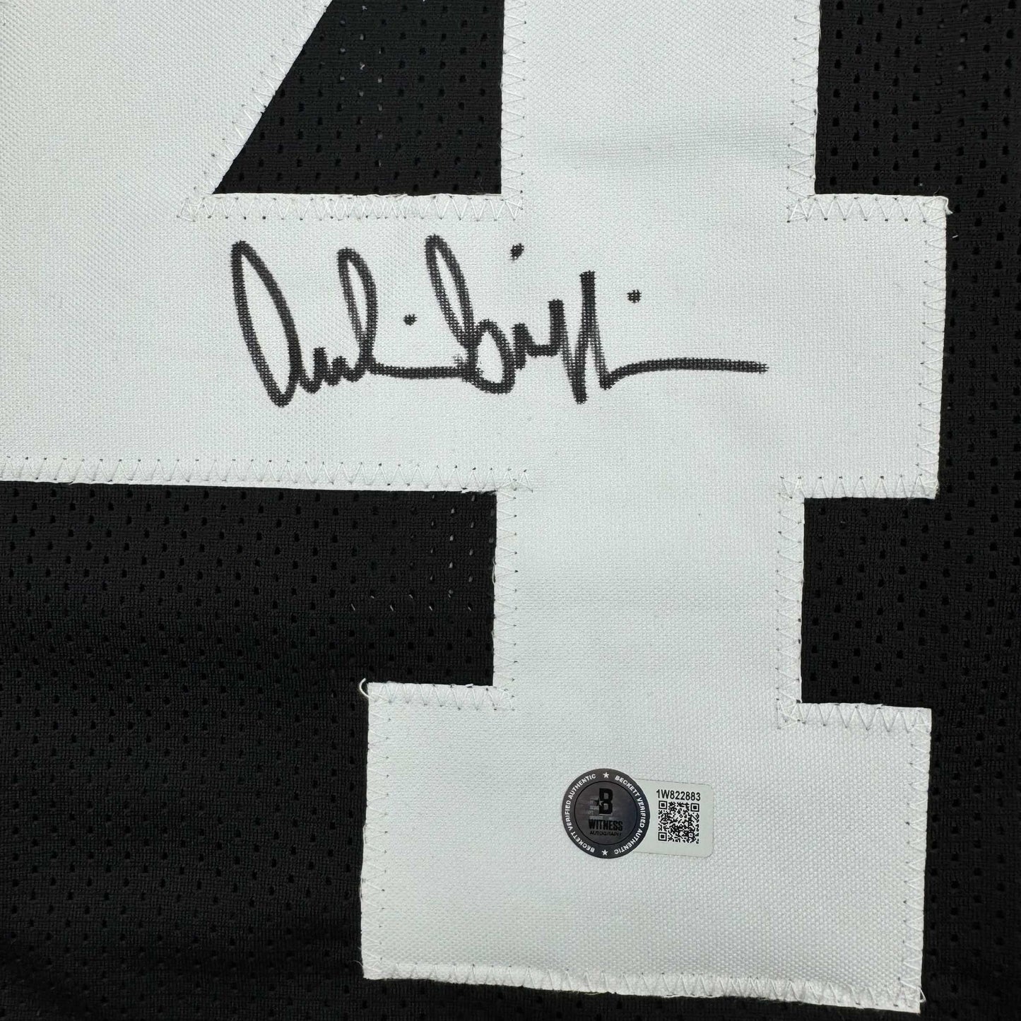 Autographed/Signed Archie Griffin Cincinnati Black Football Jersey Beckett BAS COA