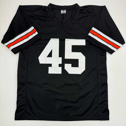 Autographed/Signed Archie Griffin Cincinnati Black Football Jersey Beckett BAS COA