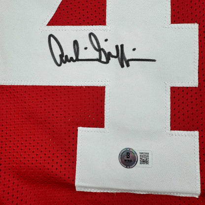Autographed/Signed Archie Griffin Ohio State Red College Football Jersey Beckett BAS COA
