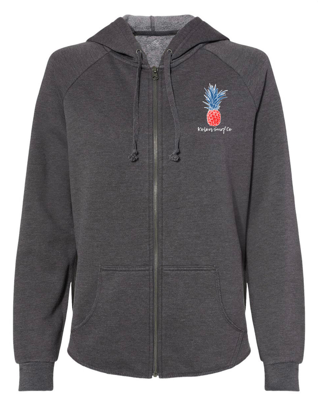 Koloa Pineapple Zip-Up Hoodie