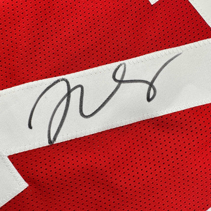 Autographed/Signed Trent Williams San Francisco Red Football Jersey Beckett BAS COA