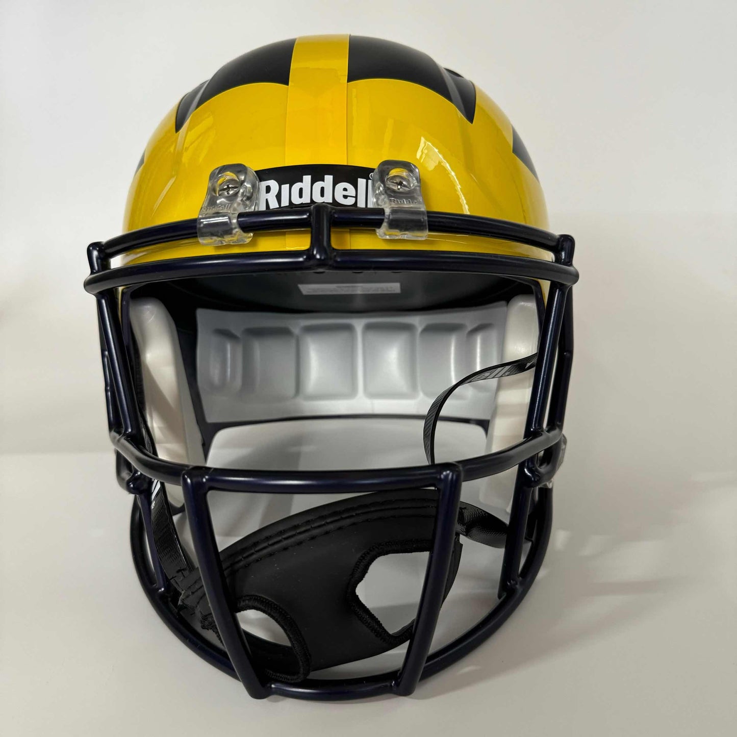 Autographed/Signed Blake Corum "2023 Champs" Michigan Wolverines Full Size FS F/S Speed Replica College Football Helmet Beckett BAS COA