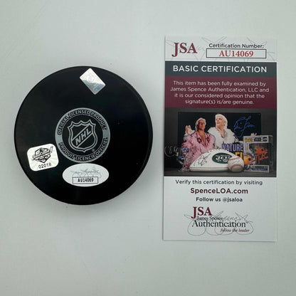 Autographed/Signed Jamie Benn Dallas Stars Logo Hockey Puck JSA COA