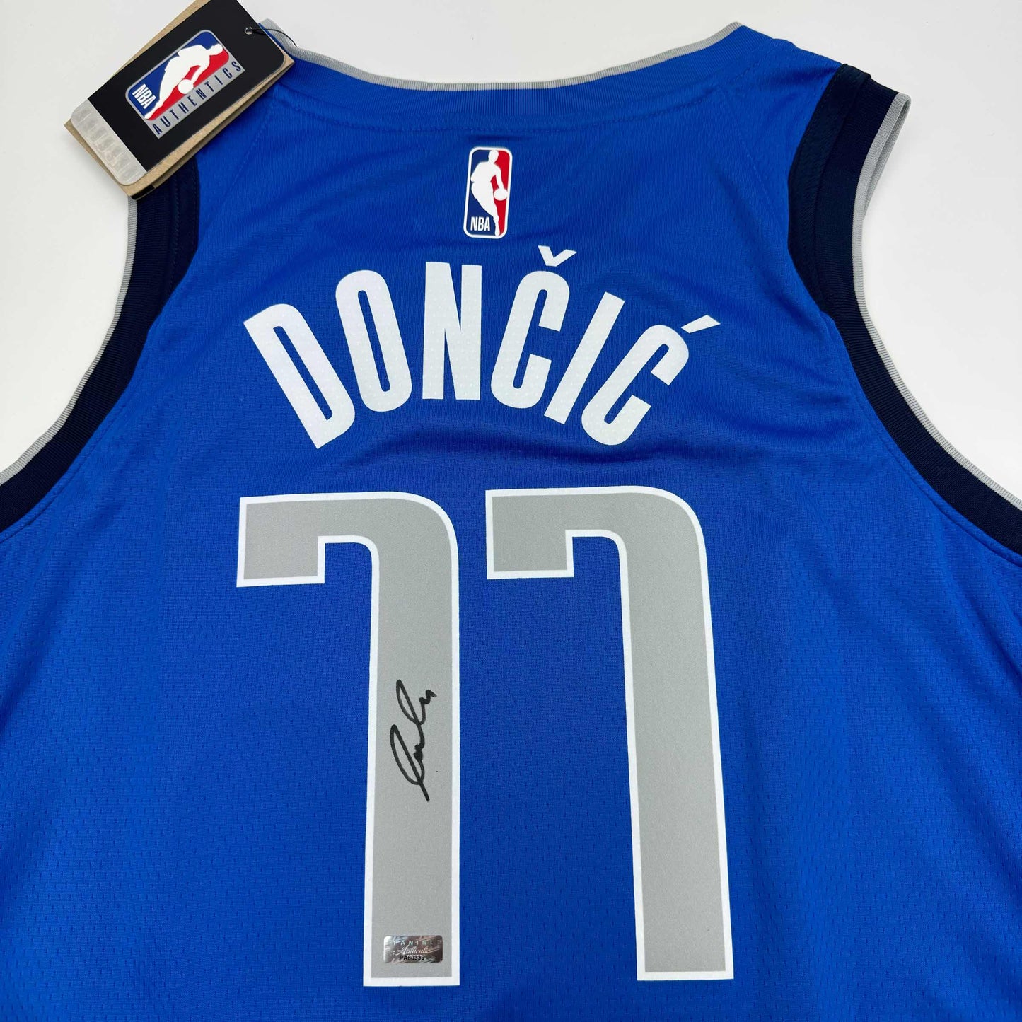 Autographed/Signed Luka Doncic Dallas Mavericks Blue Authentic Basketball Jersey Panini COA