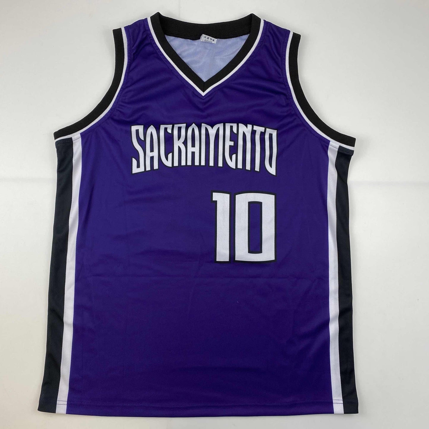Autographed/Signed Mike Bibby Sacramento Purple Basketball Jersey Steiner COA