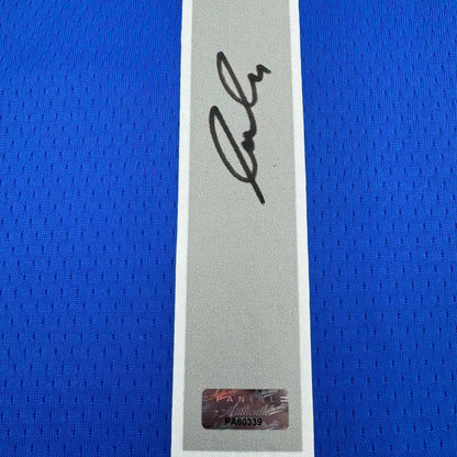 Autographed/Signed Luka Doncic Dallas Mavericks Blue Authentic Basketball Jersey Panini COA