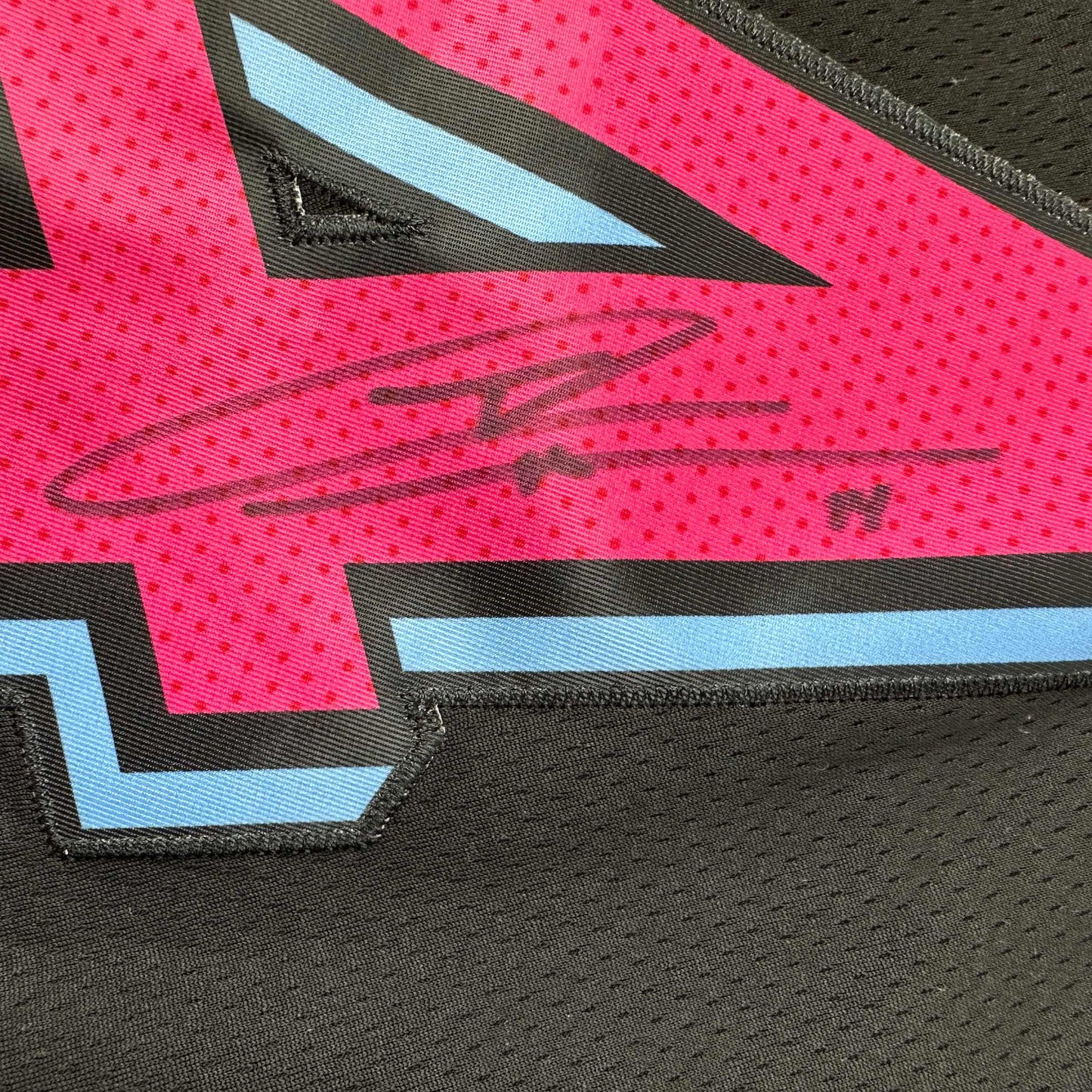 Autographed/Signed Tyler Herro Miami Black Mashup City Basketball Jersey JSA COA