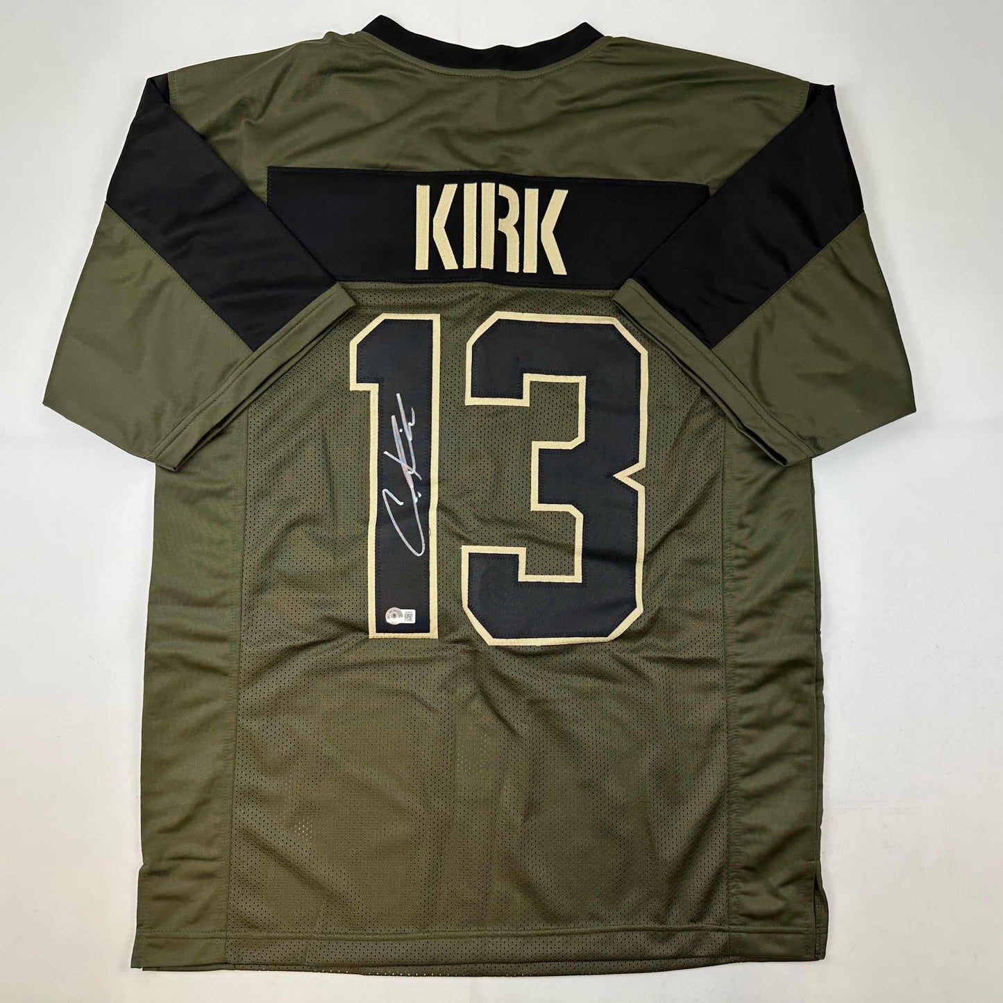 Autographed/Signed Christian Kirk Jacksonville Salute To Service Football Jersey Beckett BAS COA