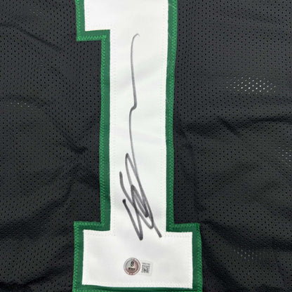 Autographed/Signed Ahmad Sauce Gardner New York Black Football Jersey Beckett BAS COA #2