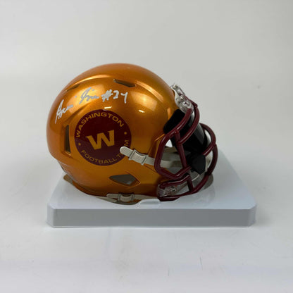 Autographed/Signed Antonio Gibson Washington Commanders Flash Mini Football Helmet Beckett BAS COA