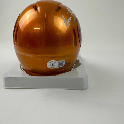 Autographed/Signed Antonio Gibson Washington Commanders Flash Mini Football Helmet Beckett BAS COA