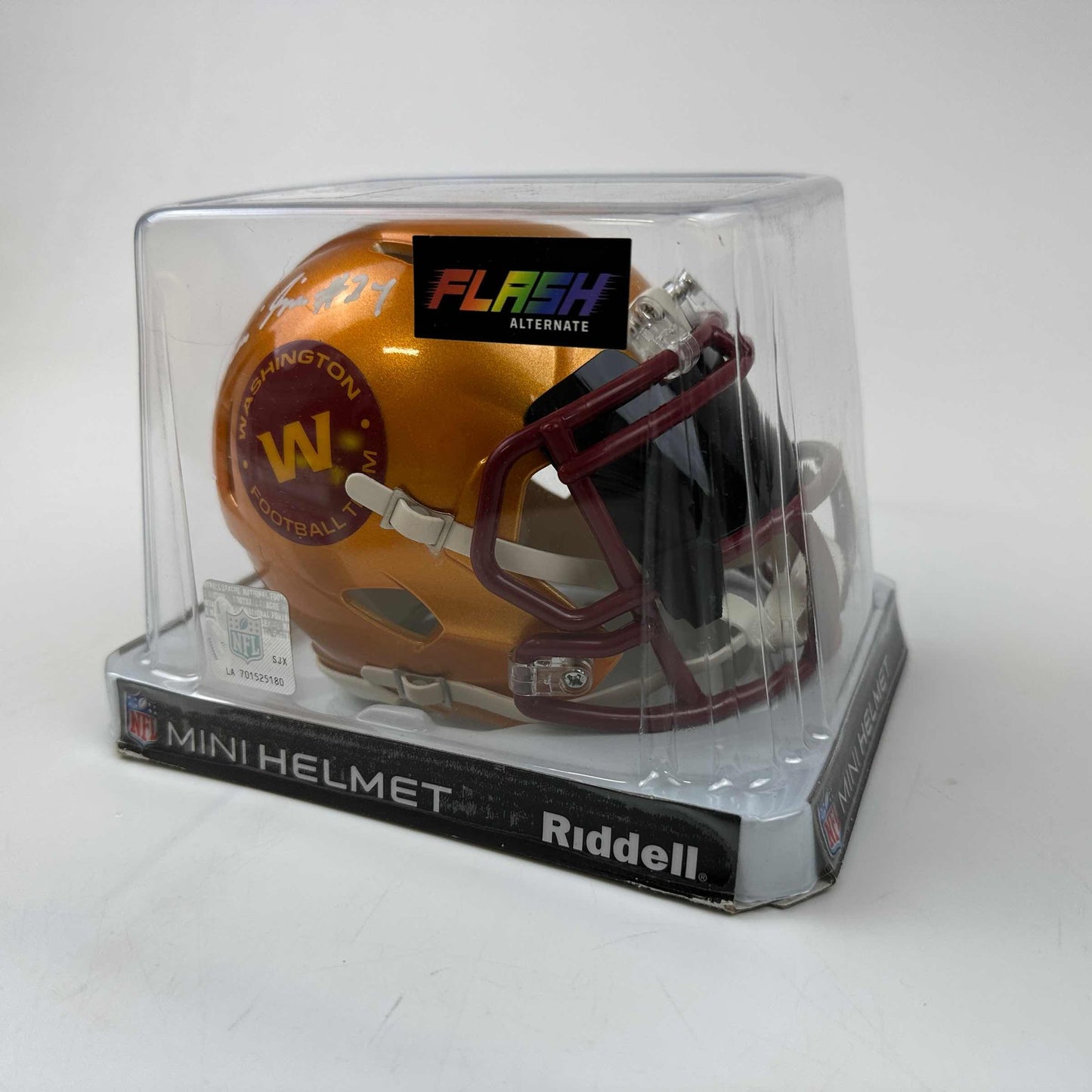 Autographed/Signed Antonio Gibson Washington Commanders Flash Mini Football Helmet Beckett BAS COA