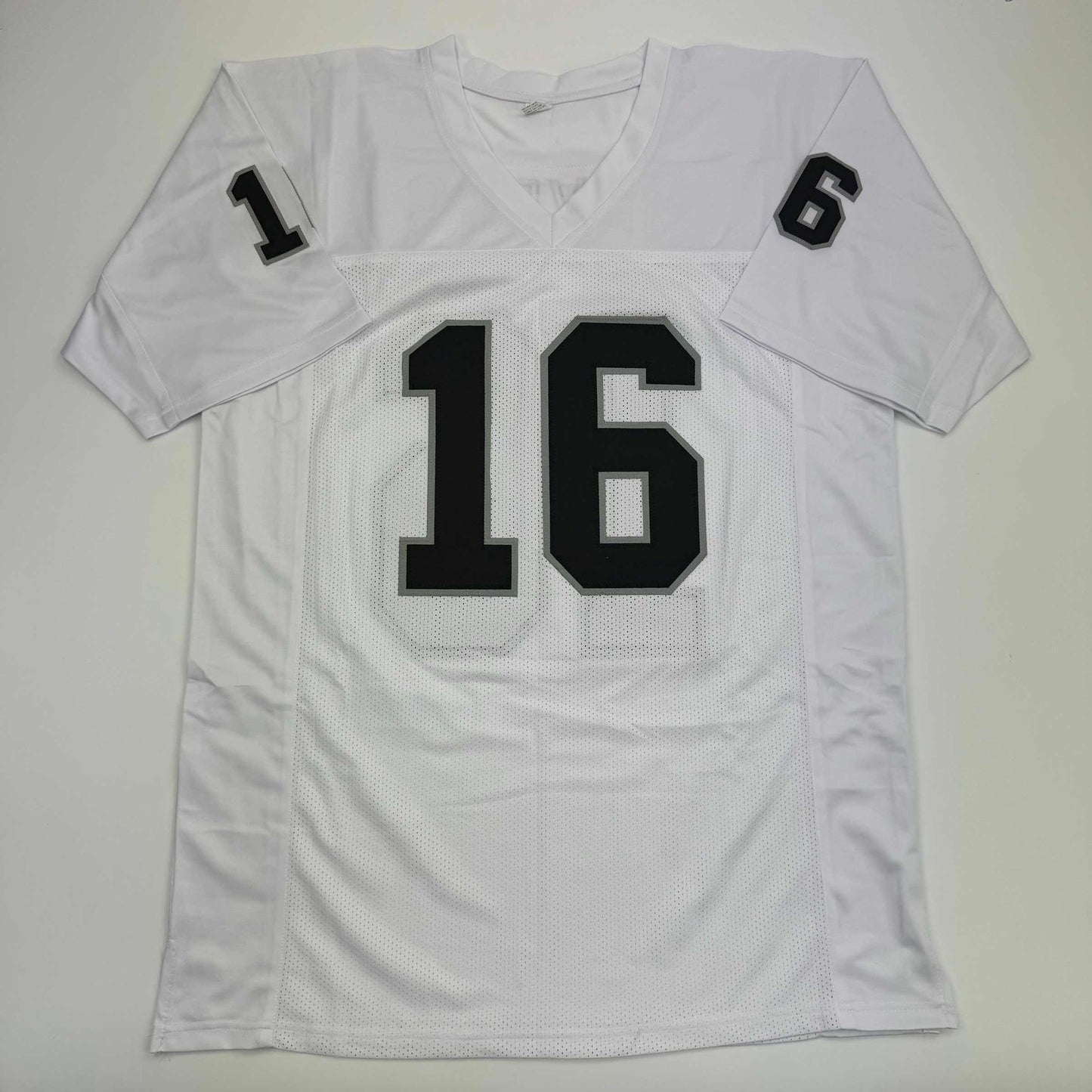 Autographed/Signed Jakobi Meyers Las Vegas Oakland White Football Jersey Beckett BAS COA