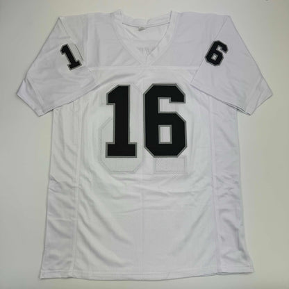 Autographed/Signed Jakobi Meyers Las Vegas Oakland White Football Jersey Beckett BAS COA