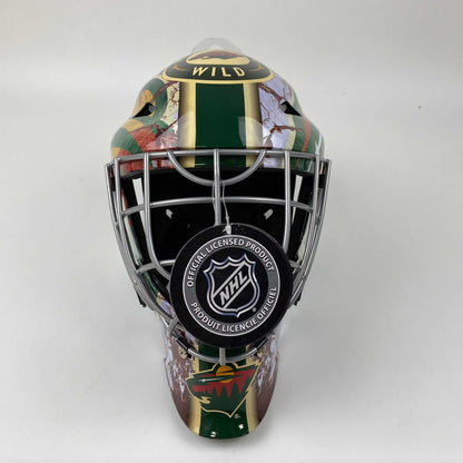 Autographed/Signed Kaapo Kahkonen Minnesota Wild Hockey Full Size Goalie Mask Helmet Fanatics COA