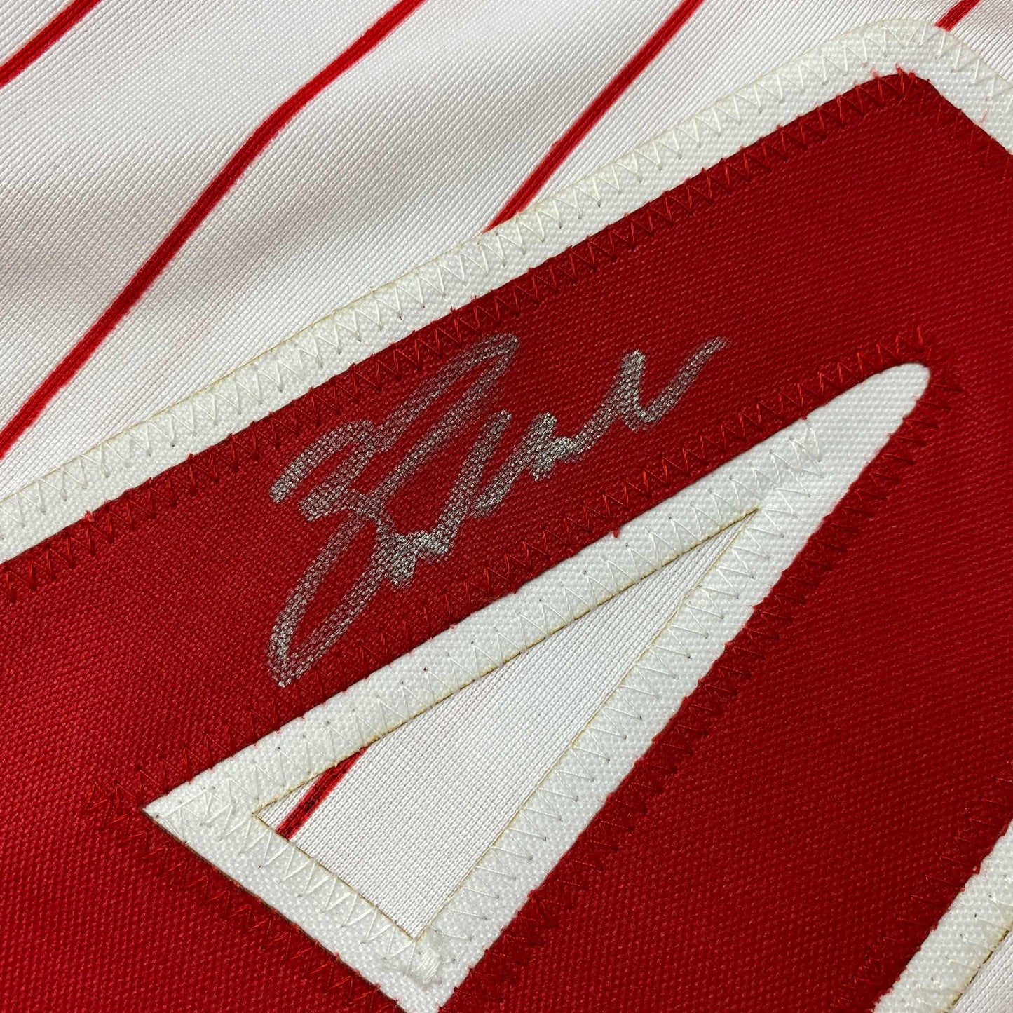 Autographed/Signed Zack Wheeler Philadelphia Pinstripe Baseball Jersey PSA/DNA COA
