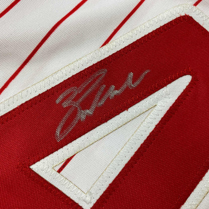 Autographed/Signed Zack Wheeler Philadelphia Pinstripe Baseball Jersey PSA/DNA COA