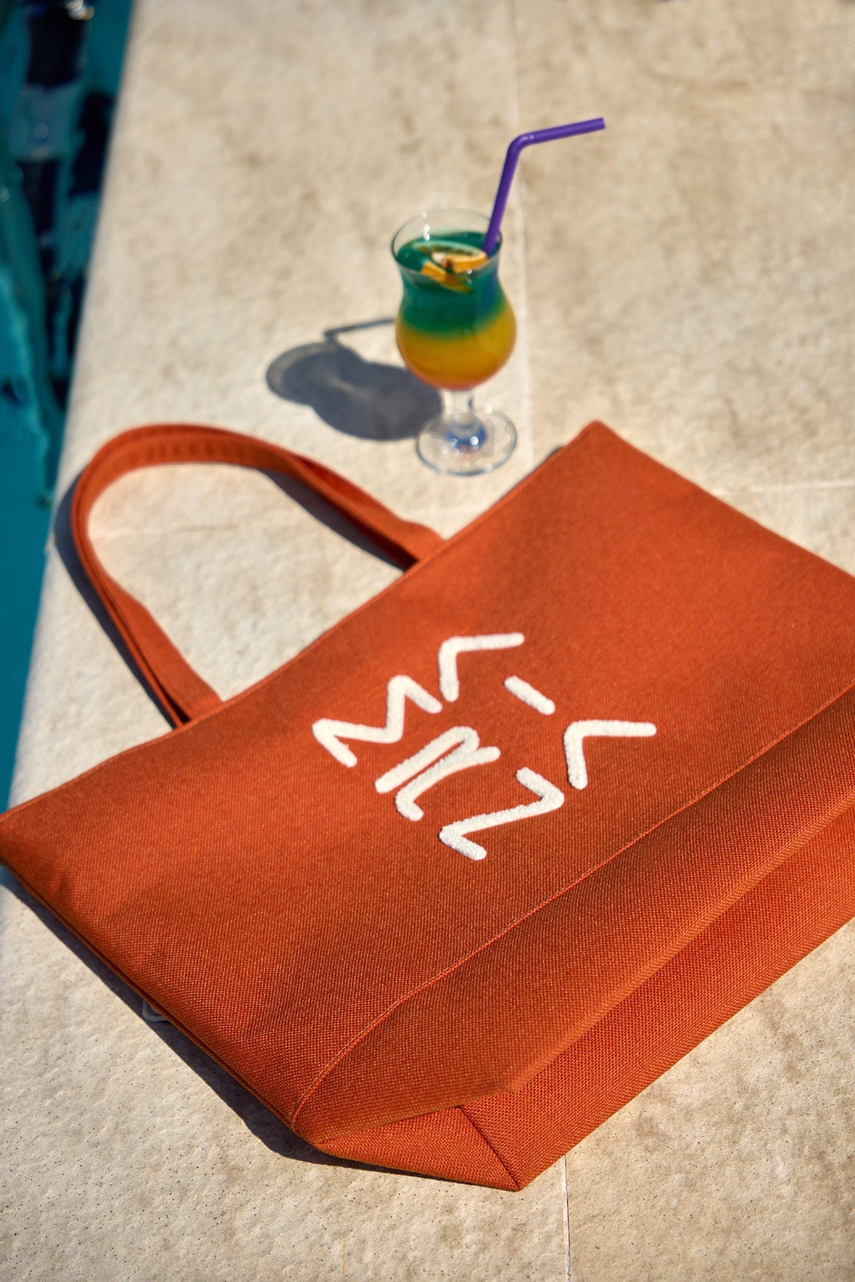 Orange Beach Bag with Zipper CA2501-5
