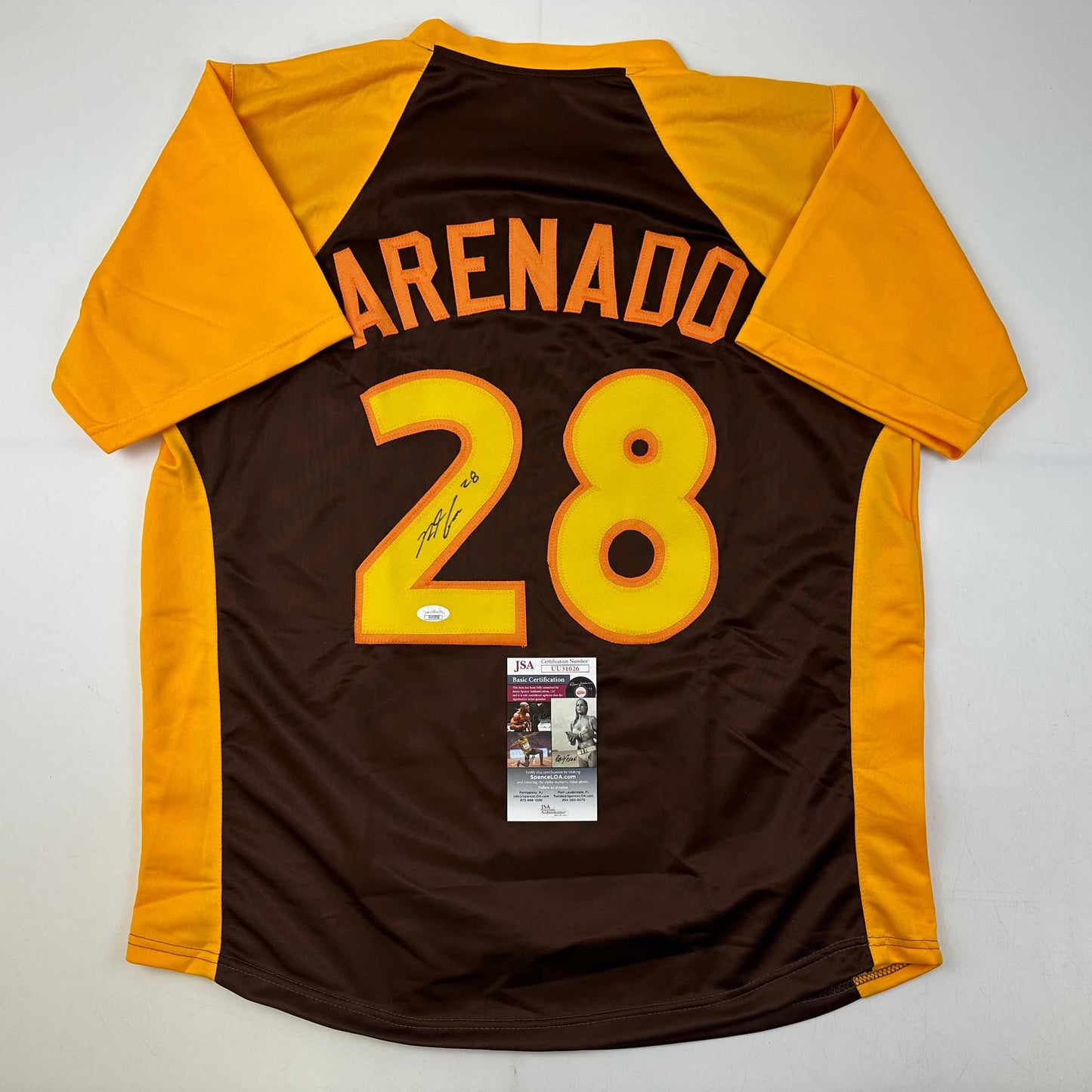 Autographed/Signed Nolan Arenado 2016 All-Star Game Brown Baseball Jersey JSA COA
