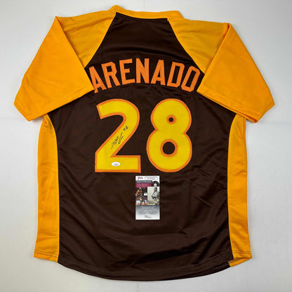Autographed/Signed Nolan Arenado 2016 All-Star Game Brown Baseball Jersey JSA COA