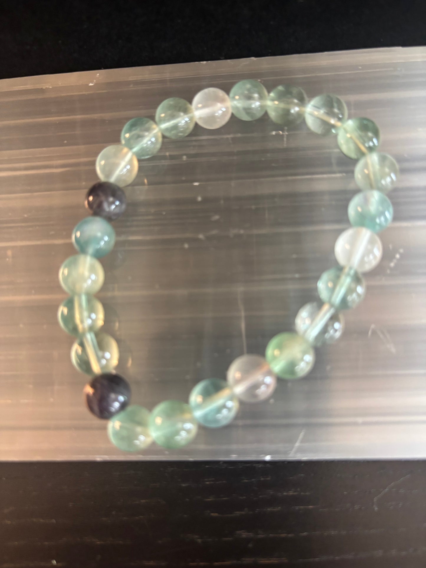Natural Fluorite Spiritual Healing Bracelet – 6mm, 8mm or 10mm Gemstone Beads