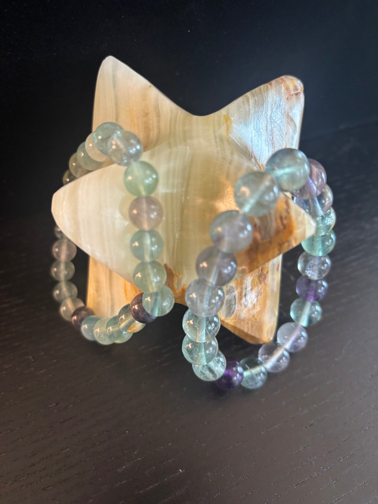 Natural Fluorite Spiritual Healing Bracelet – 6mm, 8mm or 10mm Gemstone Beads