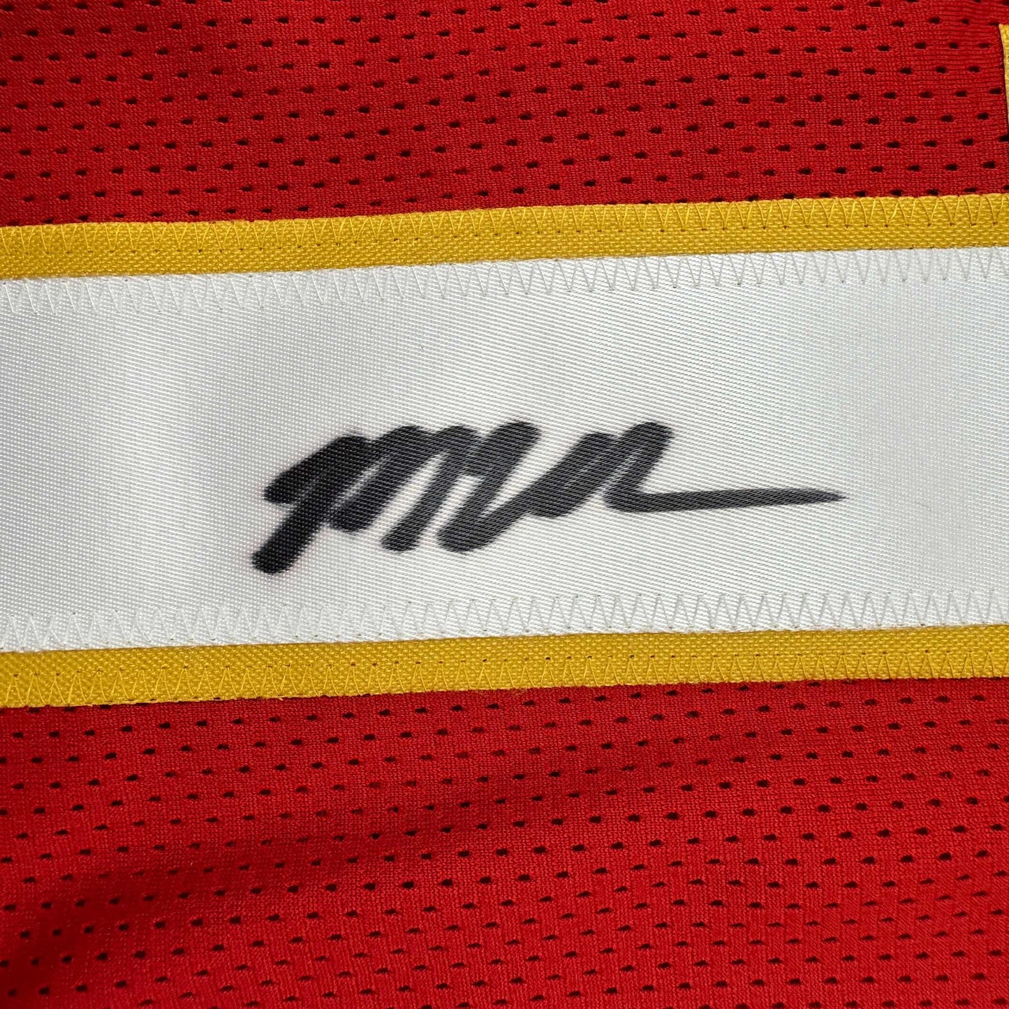 Autographed/Signed Marquez Valdes-Scantling Kansas City Red Football Jersey JSA COA