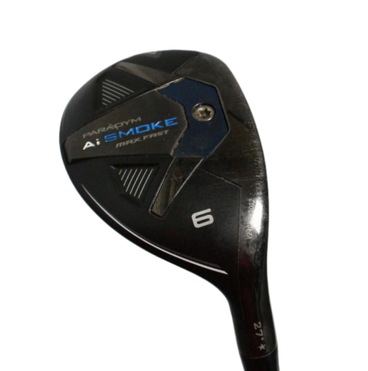 Pre-Owned Callaway Ai Smoke Max Fast: 6 Hybrid (27.0) W/ Attas 50 A (Senior) (39 Inch) Shaft (Above Average)