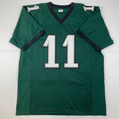 Autographed/Signed AJ A.J. Brown Philadelphia Green Football Jersey PSA/DNA COA